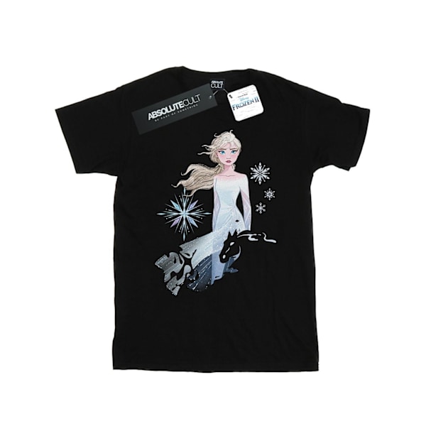 Disney Boys Frozen 2 Elsa Nokk Silhouette T-shirt 12-13 år B Black 12-13 Years