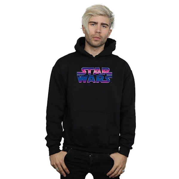 Star Wars Neon Logo Hoodie 3XL Svart Black 3XL