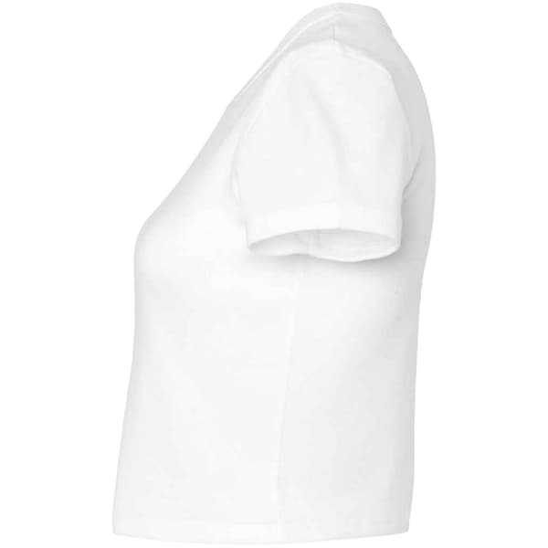 Bella + Canvas Dam/Dam Crop Top S Solid Vit Solid White S