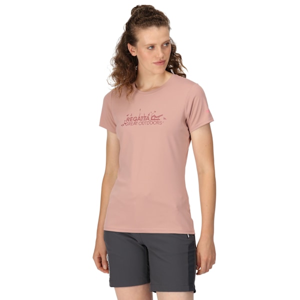 Regatta Dam/Kvinnor Fingal VII Logo T-Shirt 18 UK Dusky Rose Dusky Rose 18 UK