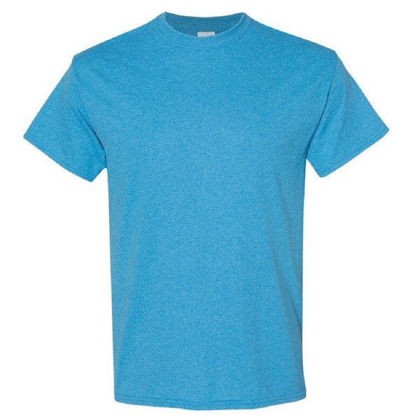 Gildan Herr T-shirt i tung bomull med korta ärmar M Heather Sapphi Heather Sapphire M