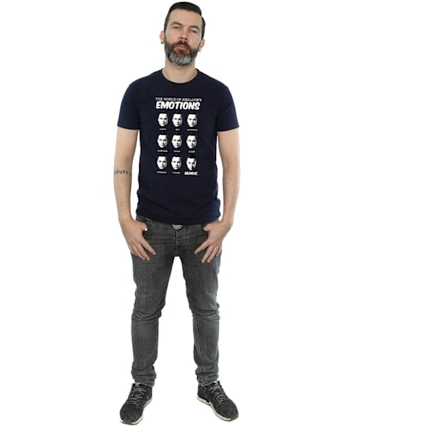 The Big Bang Theory Herr Emotions Sheldon Bomull T-shirt S Marinblå Navy Blue S