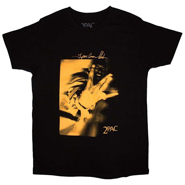 Tupac Shakur Unisex Fingers Tone T-shirt M Svart/Orange Black/Orange M