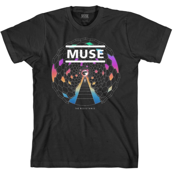 Muse Unisex Vuxen The Resistance Moon Bomull T-shirt XL Svart Black XL