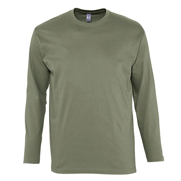 SOLS Herr Monarch Långärmad T-shirt 4XL Khaki Khaki 4XL