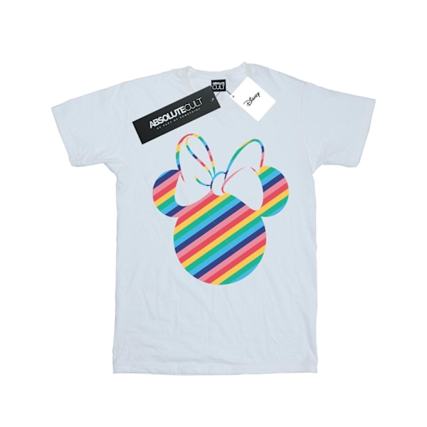 Disney Girls Minnie Mouse Rainbow Face Bomull T-shirt 7-8 år White 7-8 Years