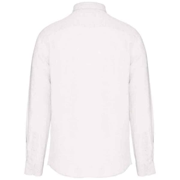 Spasso Linneskjorta för män, långärmad, M, Vit White M