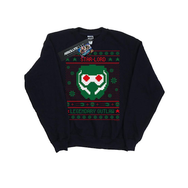 Marvel Boys Guardians Of The Galaxy Vol. 2 Star Lord Fair Isle Navy Blue 9-11 Years