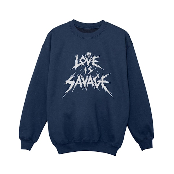 Disney Boys Villains Love Is Savage Sweatshirt 5-6 år Marinblå B Navy Blue 5-6 Years