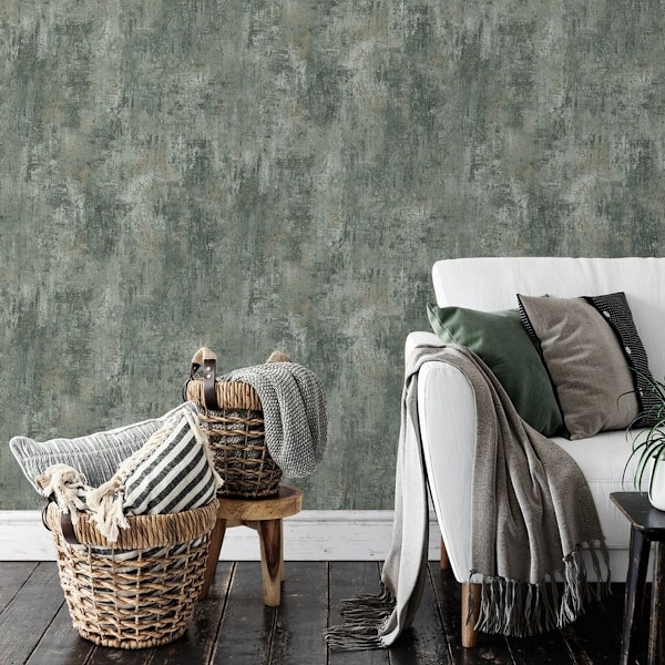 Muriva Cove Textured Wallpaper 10m x 53cm Jade Jade 10m x 53cm