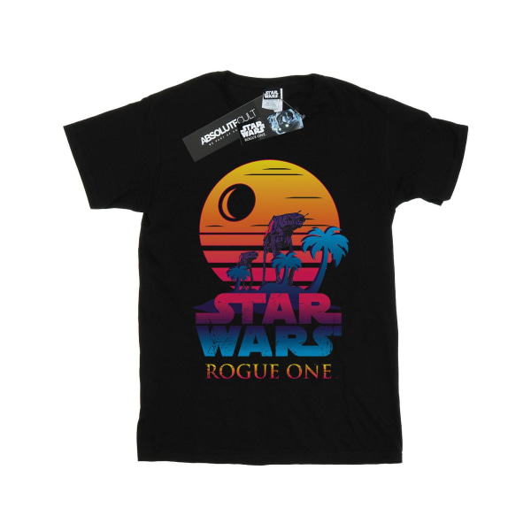 Star Wars Boys Rogue One Logo Sunset T-shirt 5-6 år Svart Black 5-6 Years