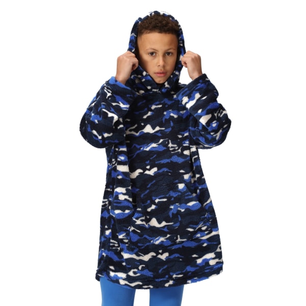 Regatta Barn/Barn Cosy Camo Poncho 5-8 År Stark Blå Strong Blue 5-8 Years