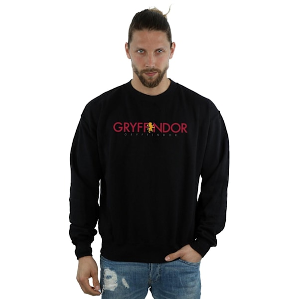 Harry Potter Herr Gryffindor Text Sweatshirt XL Svart Black XL
