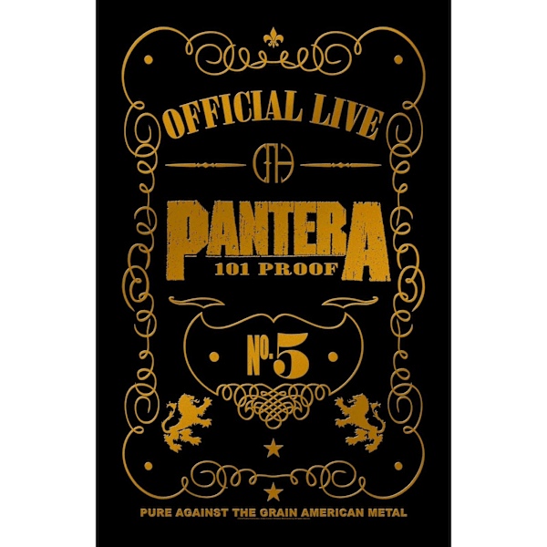 Pantera 101 Proof Textil Affisch 106cm x 70cm Svart/Gul Black/Yellow 106cm x 70cm