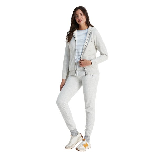 TOG24 Dam Hoodie Finch med Fleecefodrad Hel Dragkedja 24 UK Vit White Sand 24 UK