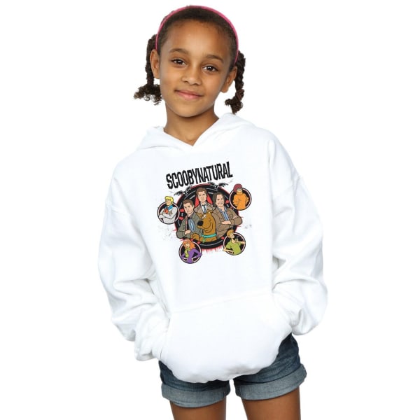 Scoobynatural Girls Characters Star Hoodie 9-11 år Vit White 9-11 Years