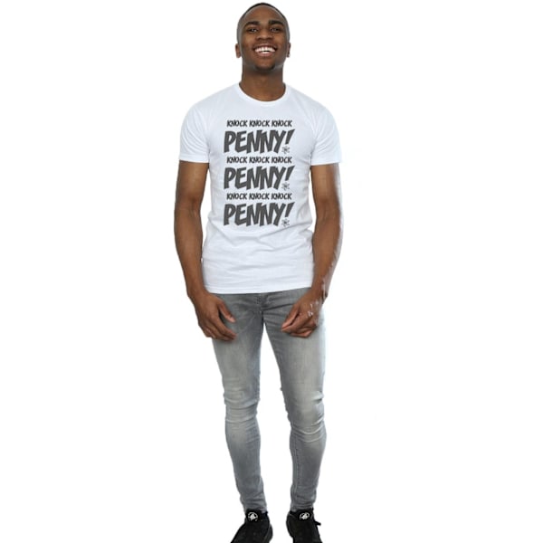 The Big Bang Theory Herr Sheldon Knock Knock Penny T-shirt M Vit White M