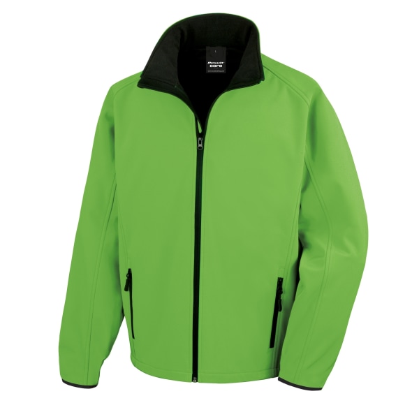 Resultat Herr Core Printable Softshell Jacket 3XL Vivid Green / B Vivid Green / Black 3XL