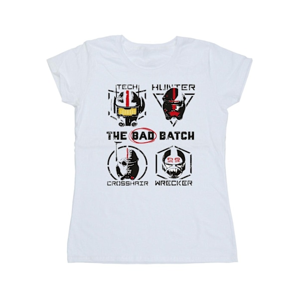 Star Wars: Bad Batch Damkläder/Dam Clone Force 99 Bomull T-Shir White M