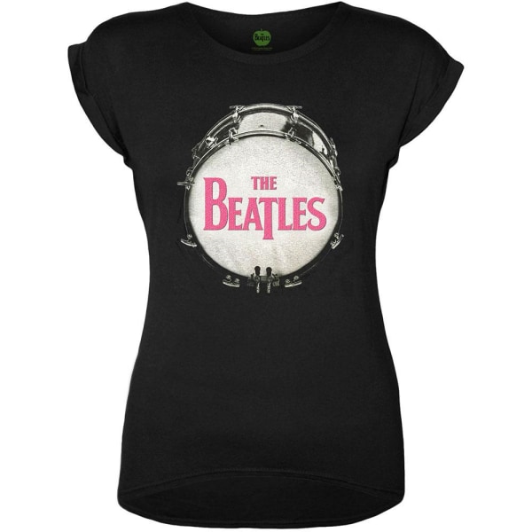 The Beatles trum T-shirt för dam/dam L Svart Black L