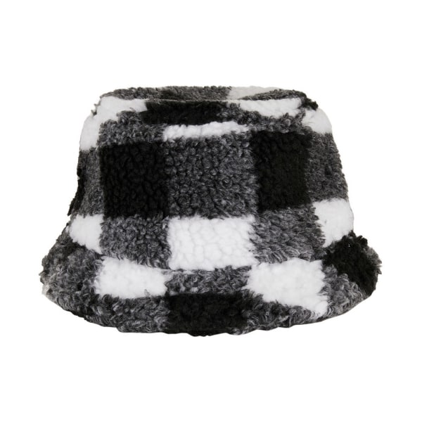Flexfit Unisex Vuxen Rutig Sherpa Bucket Hat One Size Vit/B White/Black One Size