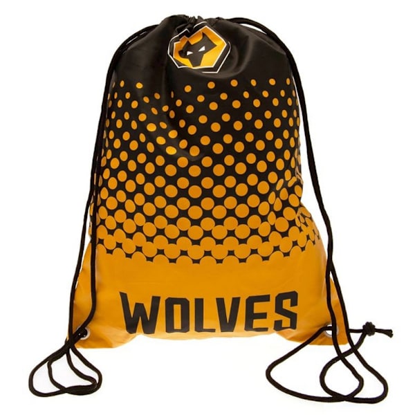 Wolverhampton Wanderers FC Crest Dragsnöre Väska En Storlek Svart/ Black/Gold One Size