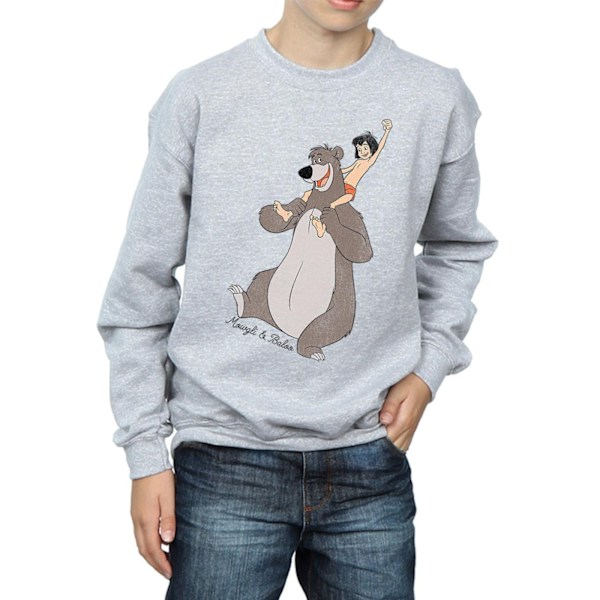 Jungle Book Boys Classic Mowgli And Baloo Sweatshirt 5-6 År Sports Grey 5-6 Years