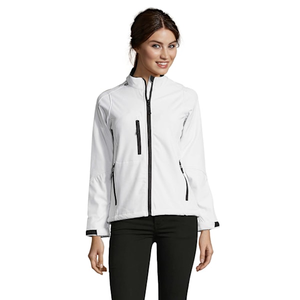 SOLS Dam/Dam Roxy Soft Shell Jacka (Andningsbar, Vindtät Och Vattenavvisande) White S