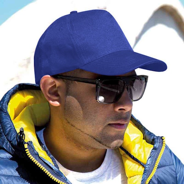 Result Unisex Core Boston 5 Panel Printers Baseball Cap One Size Royal One Size