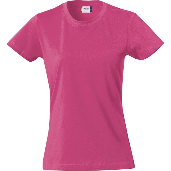 Clique T-shirt för kvinnor/damer, enfärgad, storlek S, ljus cerise Bright Cerise S