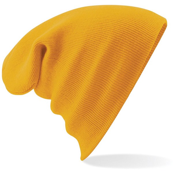 Beechfield Soft Feel Stickad Vintermössa En Storlek Senap Mustard One Size