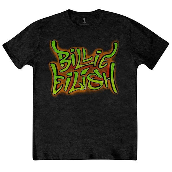 Billie Eilish Unisex Graffiti Bomull T-shirt XL Svart Black XL