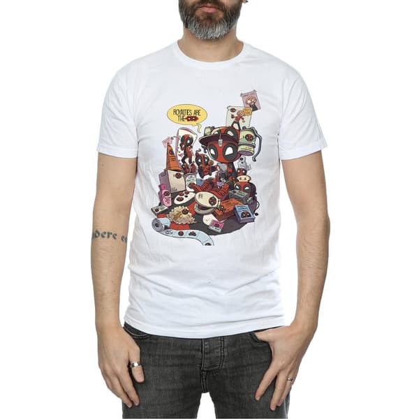 Marvel Herr Deadpool Merchandise Royalties T-Shirt L Vit White L