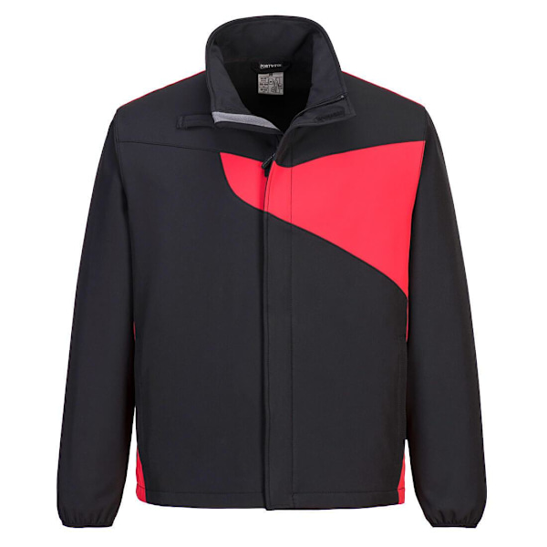 Portwest Herr PW2 Softshell Jacka L Svart/Röd Black/Red L