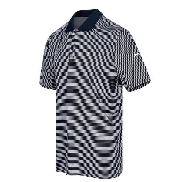 Slazenger Herr Micro-Stripe Golf Pikétröja XL Marinblå Navy XL