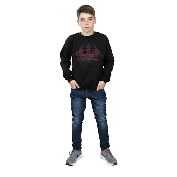 Star Wars Boys The Last Jedi Shattered Emblem Sweatshirt 5-6 år Black 5-6 Years