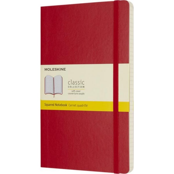 Moleskine Classic L Mjukt Omslag Rutigt Anteckningsblock One Size Scarle Scarlet Red One Size
