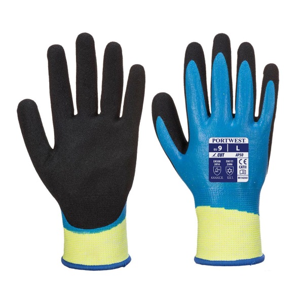 Portwest Unisex Adult AP50 Aqua Pro Cut Resistant Gloves S Blue Blue/Black S