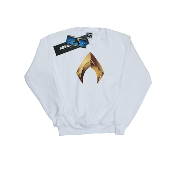 DC Comics Herr Aquaman Emblem Sweatshirt 3XL Vit White 3XL