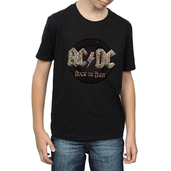 AC/DC Pojkar Rock Or Bust T-Shirt 7-8 År Svart Black 7-8 Years