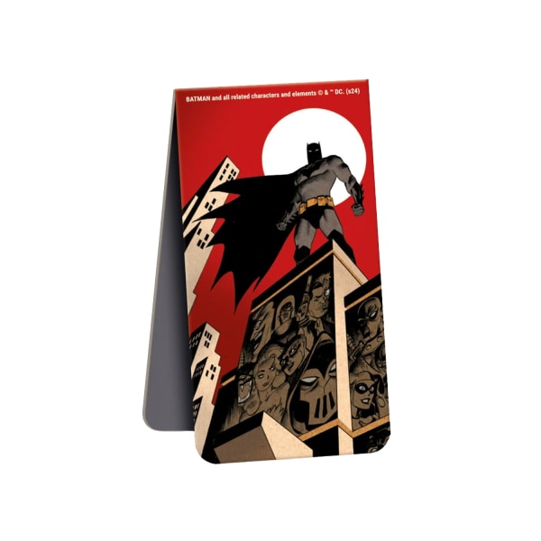 Batman Skyline Magnetic Bookmark One Size Röd/Svart/Beige Red/Black/Beige One Size