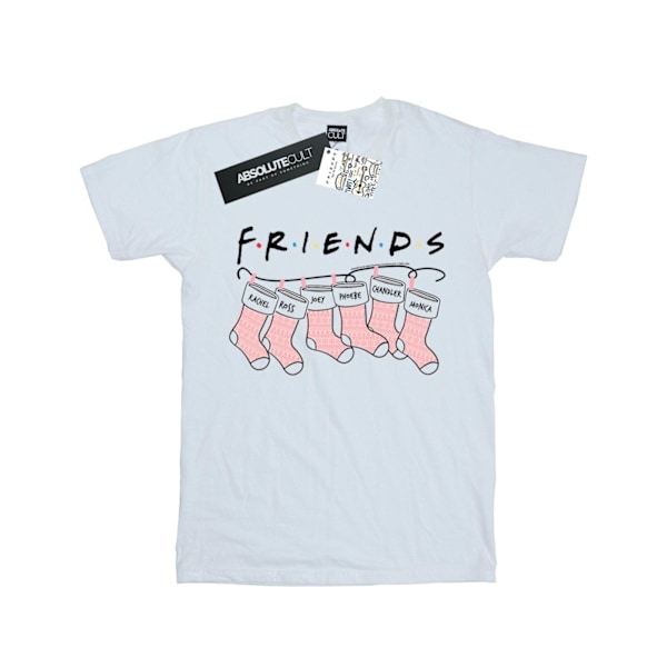 Friends Dam/Damer Julstrumpa Logotyp Bomull Boyfriend White 5XL