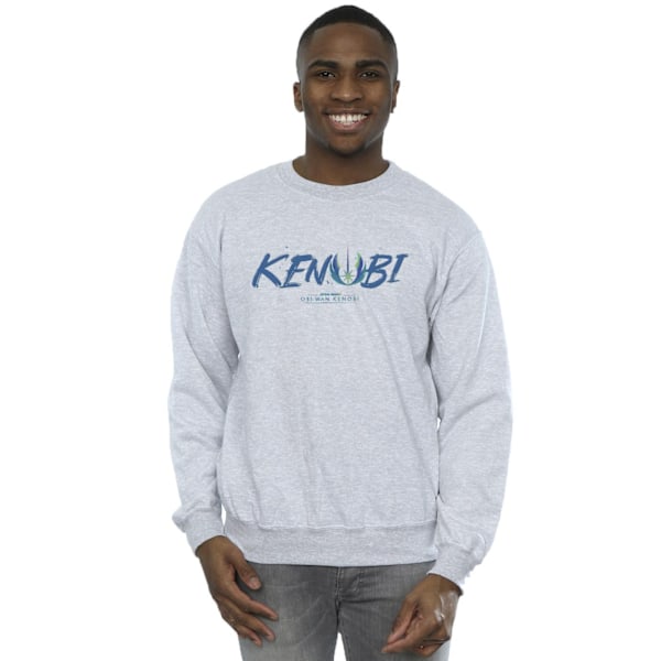 Star Wars: Obi-Wan Kenobi Herr Sweatshirt med målad framsida L Sport Sports Grey L