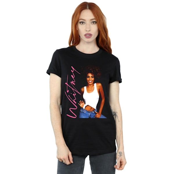 Whitney Houston Dam/Damer Whitney Smile Bomull Boyfriend T- Black M