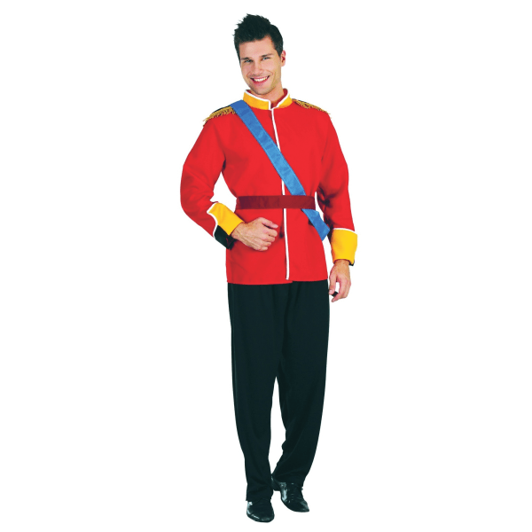 Bristol Novelty Herr Royal Prince Costume One Size Röd/Blå/Gol Red/Blue/Gold One Size