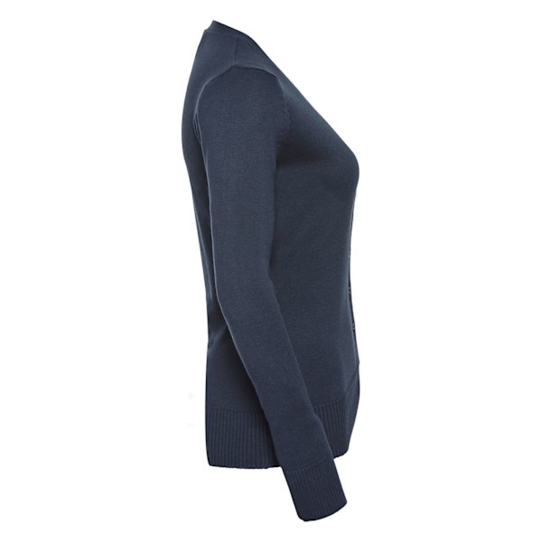 Russell Collection Dam/Damer Djup V-ringad Cardigan S French Navy French Navy S