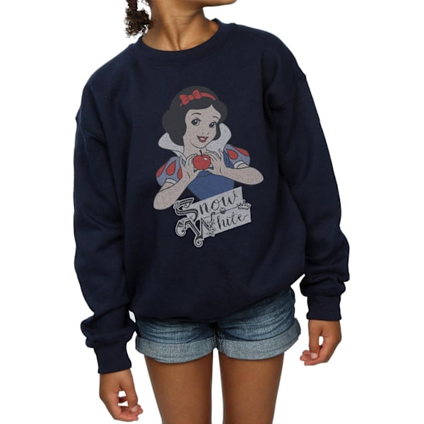 Disney Princess Girls Snövit Apple Sweatshirt 5-6 år Marinblå Navy Blue 5-6 Years