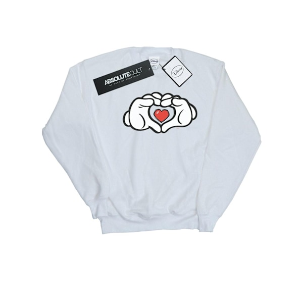 Disney Boys Mickey Mouse Hjärthands Sweatshirt 5-6 år Vit White 5-6 Years