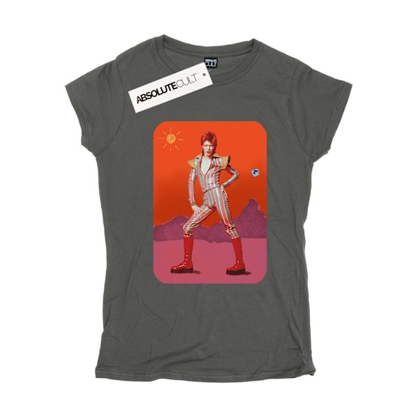 David Bowie Dam/Kvinnor On Mars Bomull T-shirt M Charcoal Charcoal M