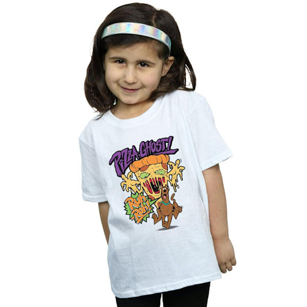 Scooby Doo Flickor Pizza Ghost Bomull T-shirt 12-13 År Vit White 12-13 Years